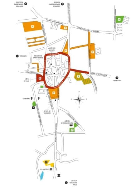 plan stationnement à Saint Rémy de Provence en 2026